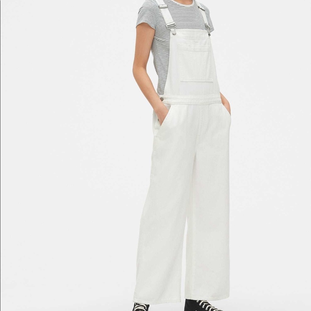 Gap Wide Leg Denim Overalls EUC